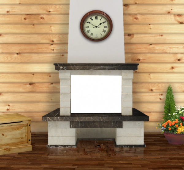 Пристенная облицовка MadeIra Izeo мрамор Crema Light/Dark Chokolate