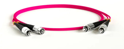 Коммутационный шнур оптический BNH Tight Buffer, Duplex FC/FC (UPC/UPC), OM4 50/125, LSNH, Ø 3мм, 2м, цвет: маджента, (B660.2-FC-FC-OM4-2-LSZH)