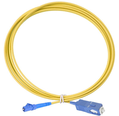 Коммутационный шнур оптический Eurolan Tight Buffer, Simplex SC/LC, OS2 9/125, LSZH (нг(A)-HF), 2м, цвет: жёлтый, (41E-S2-SC-LC-02)