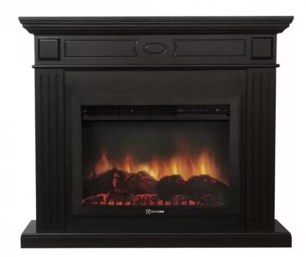 Электрокамин с широким очагом 2D Electrolux EFP/P-2720RLS с порталом Firelight Bianco 25 черная эмаль