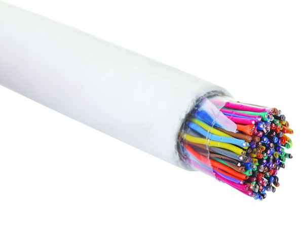 Кабель многопарный Eurolan, U/UTP, 100 пар., кат. 3, Ø 24мм, LSZH, внутри зданий, цвет: белый