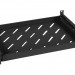 Полка Cabeus, перфорированная, выдвижная, 1U, 45х445х600 мм (ВхШхГ), нагрузка до 25 кг, цвет: чёрный