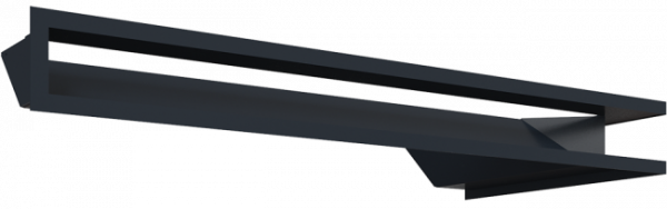 Вентиляционная решетка Kratki Люфт угловая левая графит LUFT/NL/9/8040/45S/G