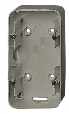 Коробка открытого монтажа Legrand Valena Allure, внешняя, 160х89х44,8 мм (ВхШхГ), с крепежными винтами, 2 модуля, цвет: алюминий