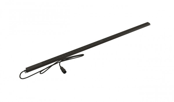 Блок силовых розеток Hyperline SHE, вертикальный, неуправляемый, IEC 320 C13 х 36, IEC 60320 С19 х 6, вход IEC 309 32A 2P+E, шнур 3 м, 1 778мм, однофазный 32А, индикатор, чёрный, Климатическое исполнение: УХЛ4