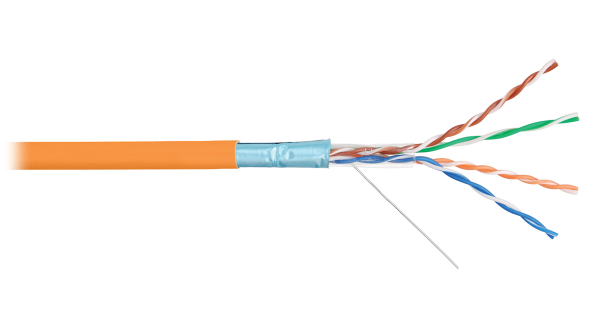 Кабель «витая пара» (LAN) для структурированных систем связи F/UTP 4pair, Cat5e, Solid, In, LSZH (NKL 9200C-OR)
