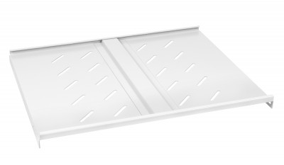 Полка Cabeus, перфорированная, усиленная, 1U, 35х495х400 мм (ВхШхГ), нагрузка до 100 кг, для шкафов глубиной 600мм, с комплектом крепежа, цвет: серый