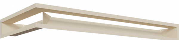 Вентиляционная решетка Kratki Люфт угловая правая бежевая LUFT/NP/9/8040/45S/K