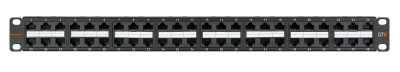 Коммутационная патч-панель Nikomax, 19", 1HU, портов: 48 х RJ45(8P8C), кат. 6, неэкр., с задним кабельным организатором, цвет: чёрный, (NMC-RP48UE2-1U-BK)