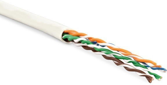 Бухта Hyperline UUTP4-C5E-P24-IN-LSZH-WH-100, 100м