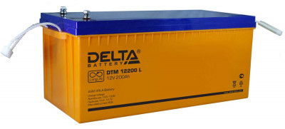 Аккумулятор для ИБП Delta Battery DTM L, 223х238х522 мм (ВхШхГ),  Необслуживаемый свинцово-кислотный,  12V/200 Ач, цвет: оранжевый, (DTM 12200 L)