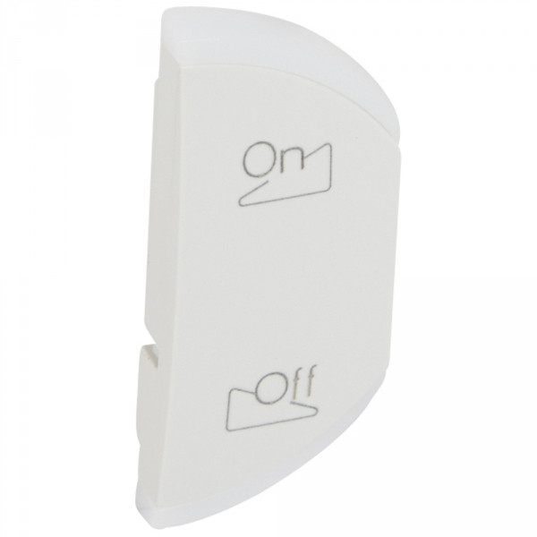 Лицевая панель для светорегулятора Legrand Celiane, 142х58 мм (ВхШ), правая "On/Off", цвет: белый, (LEG.068152)