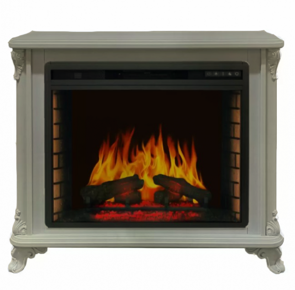 Электрокамин с широким очагом 2D Glenrich Версаль Vision 28 Крем