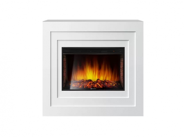 Электрокамин с широким очагом 2D Electrolux EFP/P-3320RLS с порталом Firelight Cubo 30 белый