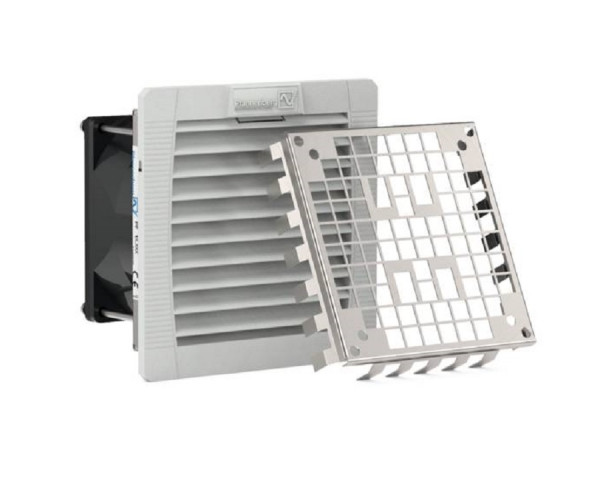 Вентиляторный модуль Pfannenberg PF 11.000 EMC, с фильтром, 230V, 109х109х66 мм (ВхШхГ), вентиляторов: 1, 33 дБ, IP54, поток: 25 м3/ч, для шкафов, цвет: серый