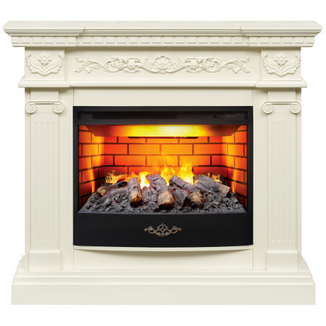 Электрокамин с широким очагом 3D Real-Flame Riviera 25,5 с очагом 3D Firestar 25,5