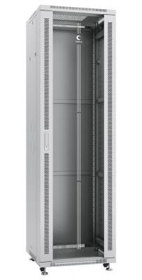 Шкаф телекоммуникационный напольный Cabeus, IP20, 42U, 2055х600х1000 мм (ВхШхГ), дверь: стекло, задняя дверь: металл, разборный, цвет: серый, (SH-05C-42U60/100)