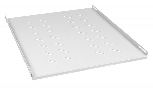 Полка Cabeus, перфорированная, усиленная, 1U, 35х495х600 мм (ВхШхГ), нагрузка до 100 кг, для шкафов глубиной 800мм, с комплектом крепежа, цвет: серый