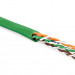 Кабель витая пара Hyperline, U/UTP, 4 пар., кат. 6, проводник Ø 0,61мм, AWG24, LSZH (нг(A)-HF), 250МГц, 1м (бухта 100м), тип прокладки: внутри зданий, цвет: зелёный