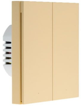 Умный выключатель Aqara Smart Wall Switch H1 Beige (With Neutral, Double Rocker)
