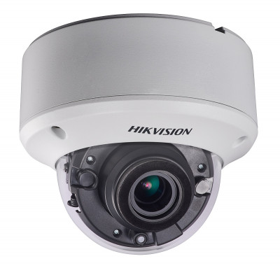 Сетевая IP видеокамера HIKVISION, купольная, улица, 1/3’, ИК-фильтр, цв: 0,01лк, фокус объе-ва: 2,8-12мм, цвет: белый, (DS-2CE56F7T-ITZ (2.8-12 mm))