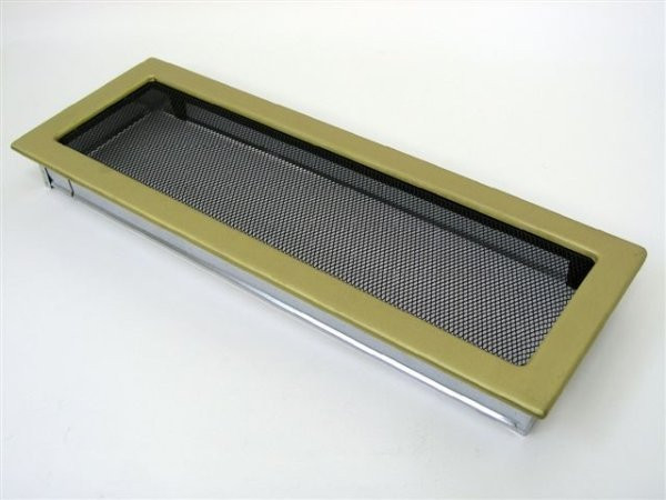 Вентиляционная решетка для камина Kratki 17х49 гальваника под золото 49ZG