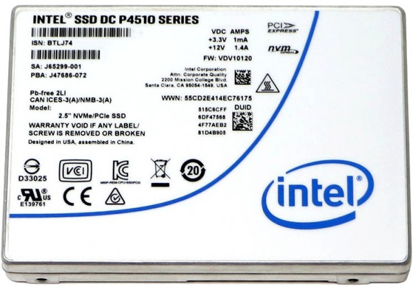 Накопитель SSD 4Tb Intel P4510 Series (SSDPE2KX040T807)