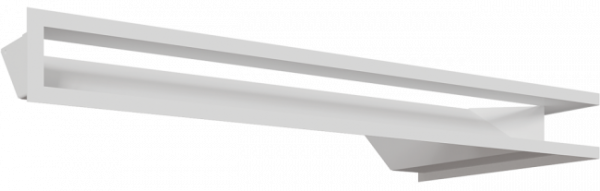 Вентиляционная решетка Kratki Люфт угловая левая белая LUFT/NL/9/8040/45S/B