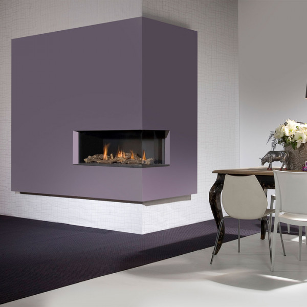 Панорамный газовый камин Faber Duet Smart L