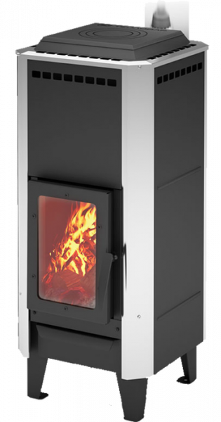 Дровяная печь Теплодар ВЕРТИКАЛЬ Металлика
