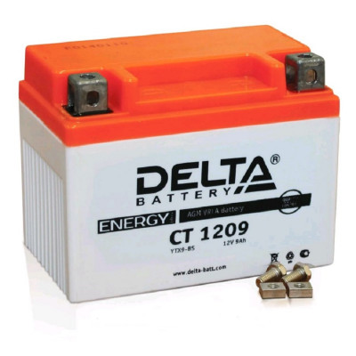 Аккумулятор для ИБП Delta Battery CT, 108х86х150 мм (ВхШхГ),  необслуживаемый свинцово-кислотный,  12V/9 Ач, (CT 1209)