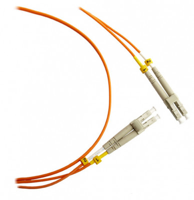 Коммутационный шнур оптический Eurolan, Duplex LC/LC, OM3 50/125, LSZH (нг(A)-HF), 10м, цвет: оранжевый, (41F-30-LC-LC-10)