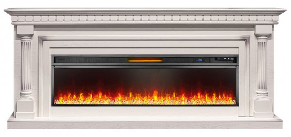 Линейный электрокамин Royal Flame Dallas 60 (cлоновая кость с патиной) с очагом Vision 60 LED