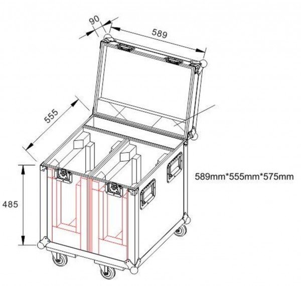 Туровый кейс Silver Star Flight case for SS656 2/1