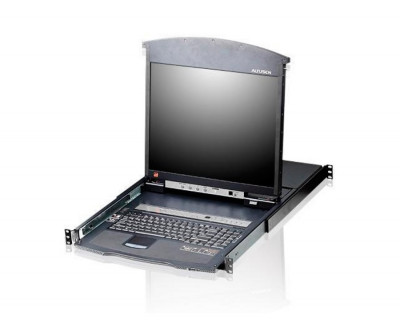 Переключатель KVM Aten, Altusen, портов: 8, 440х482х709 мм (ВхШхГ), USB, RJ45, PS/2, цвет: чёрный