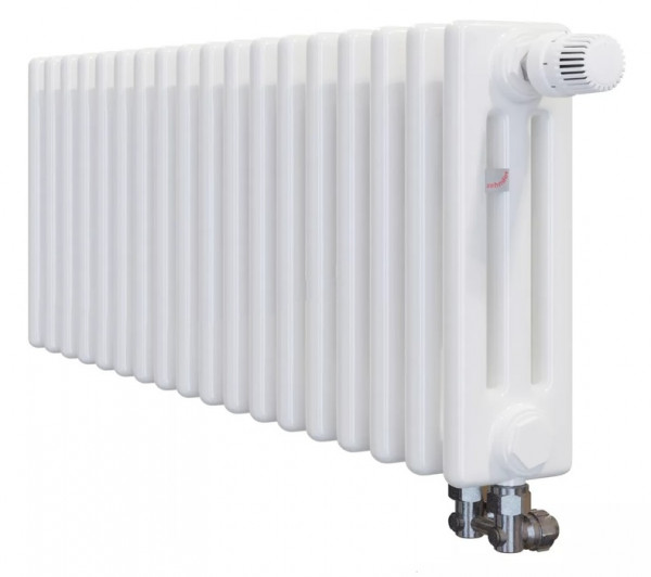 Стальной трубчатый радиатор 3-колончатый Zehnder Charleston Completto 3037/18/V001/RAL 9016