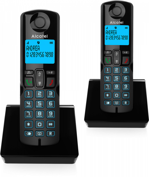 Радиотелефон Alcatel S250 Duo Black