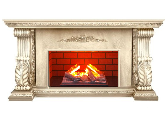 Электрокамин с широким очагом 3D Glenrich Сенатор Hota 3D Светлый