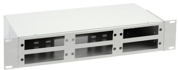 Кросс-панель ITK, 2HU, портов: 48   невыдвижная, прямая, цвет: серый, без планок