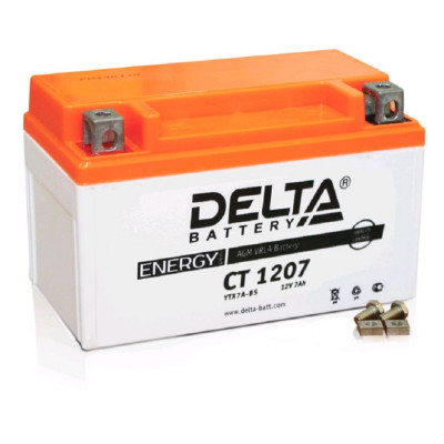 Аккумулятор для ИБП Delta Battery CT, 94х86х150 мм (ВхШхГ),  необслуживаемый свинцово-кислотный,  12V/7 Ач, (CT 1207)