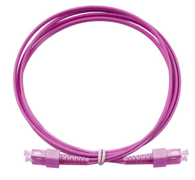 Коммутационный шнур оптический Eurolan Tight Buffer, Duplex SC/SC, OM4 50/125, LSZH (нг(A)-HF), 10м, цвет: пурпурный, (41F-40-SC-SC-10)