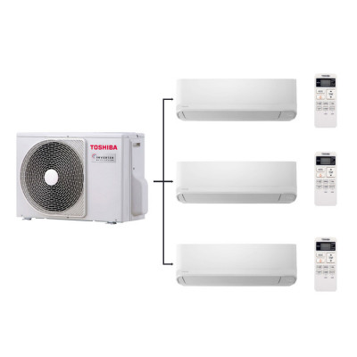 Мульти сплит система на 3 комнат Toshiba RAS-3M18U2AVG-E/RAS-B07J2KVG-E*3шт