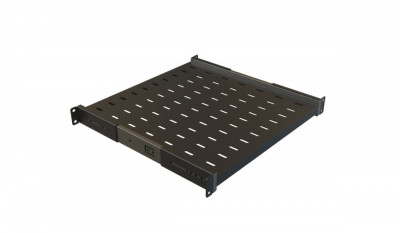 Полка Hyperline TSS3, перфорированная, выдвижная, 450 мм Г, нагрузка до 20 кг, для серии TTB, цвет: чёрный