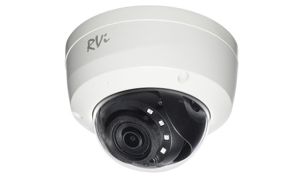 Сетевая IP видеокамера RVI, купольная, универсальная, 2Мп, 1/2,9’, 1920х1080, 30к/с, ИК, цв:0,02лк, об-в:2,8мм, RVi-1NCD2024 (2.8) white