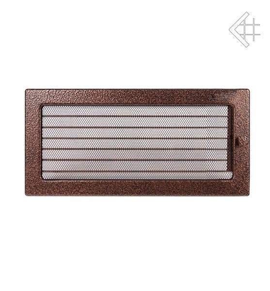 Вентиляционная решетка для камина Kratki 17х37 черная/медь пористая с жалюзи 37MX