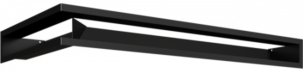 Вентиляционная решетка Kratki Люфт угловая правая черная LUFT/NP/9/8040/45S/C