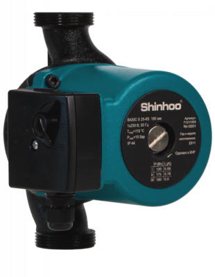 Насос для отопления SHINHOO BASIC S 25-8S 230V 180мм