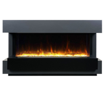 Линейный электрокамин Royal Flame Cube серый графит с очагом Astra 36