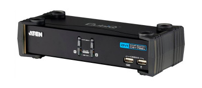 Переключатель KVM Aten, Altusen, портов: 2, 550х870х210 мм (ВхШхГ), USB, цвет: чёрный