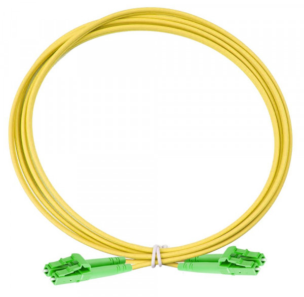 Коммутационный шнур оптический Eurolan Tight Buffer, Duplex LC/LC (APC/APC), OS2 9/125, LSZH (нг(A)-HF), 10м, цвет: жёлтый, (41F-S2-LC-LC-10-AA)